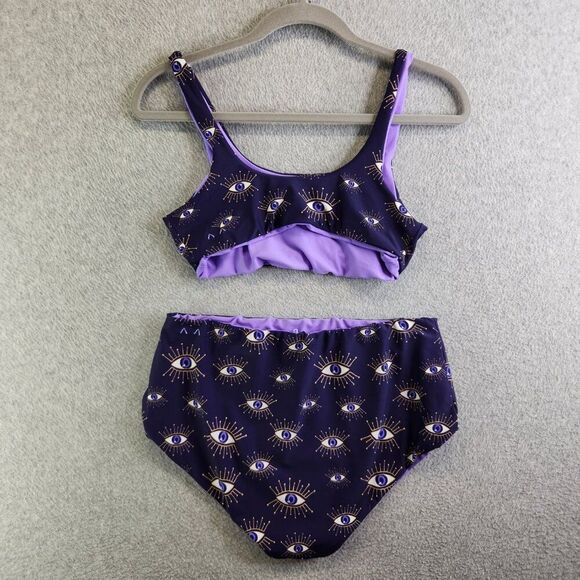 Kitty and Vibe Bikini Third Eye Reversible XS Scoop Top M2 High Rise Bottom - Picture 4 of 15
